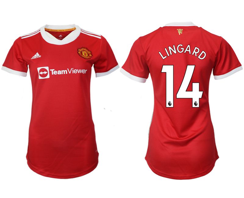 Women 2021-2022 Club Manchester United home aaa version red #14 Soccer Jerseys->women soccer jersey->Women Jersey